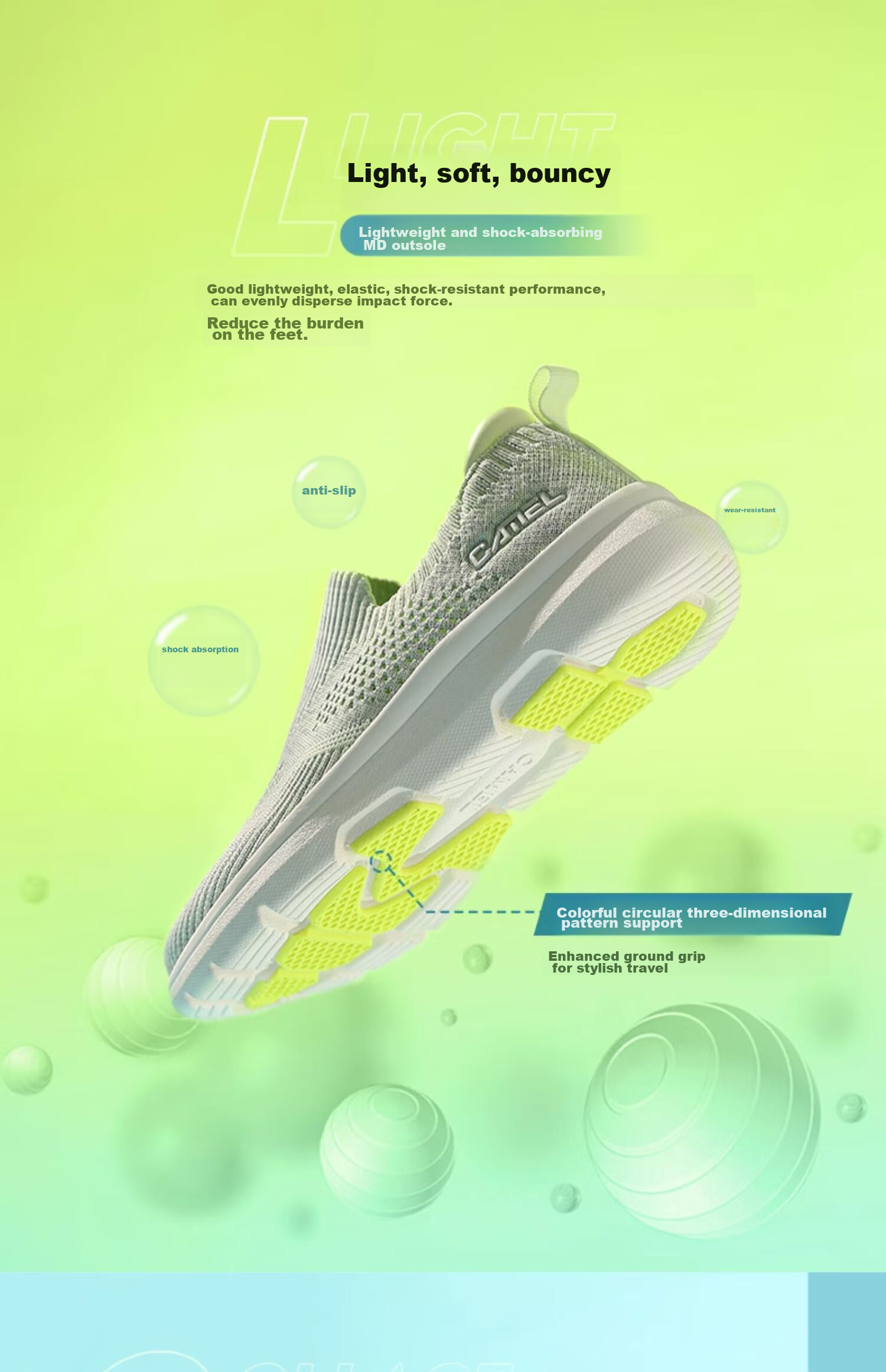 CAMEL Summer Outdoor Casual Sports Breathable Mesh Shoes for Men And Women, Lightweight Flyknit Casual Shoes F24B304077 8