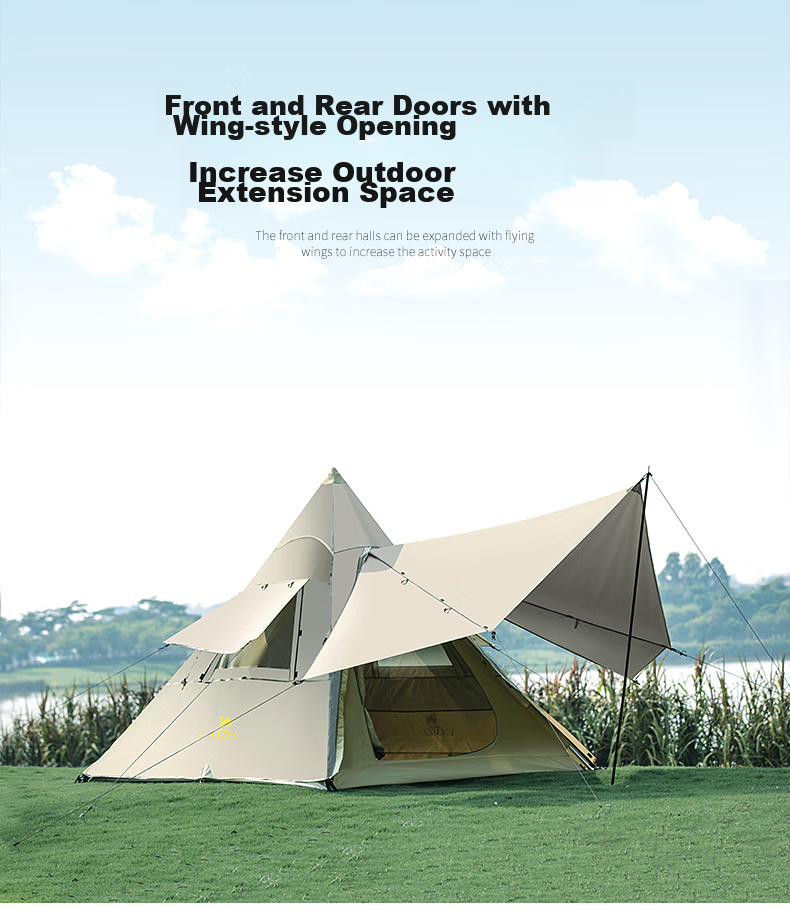 CAMEL Outdoor Refined Camping Tent, Portable Folding Indian Pyramid Automatic Tent, 1J32261162 3
