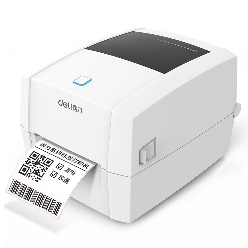Deli DL-888TW Thermal Transfer Printer, Fixed Asset Express Delivery Warehouse Retail 108mm Commercial Office Carbon Ribbon Label Sticker Barcode Printer Mobile Bluetooth Model