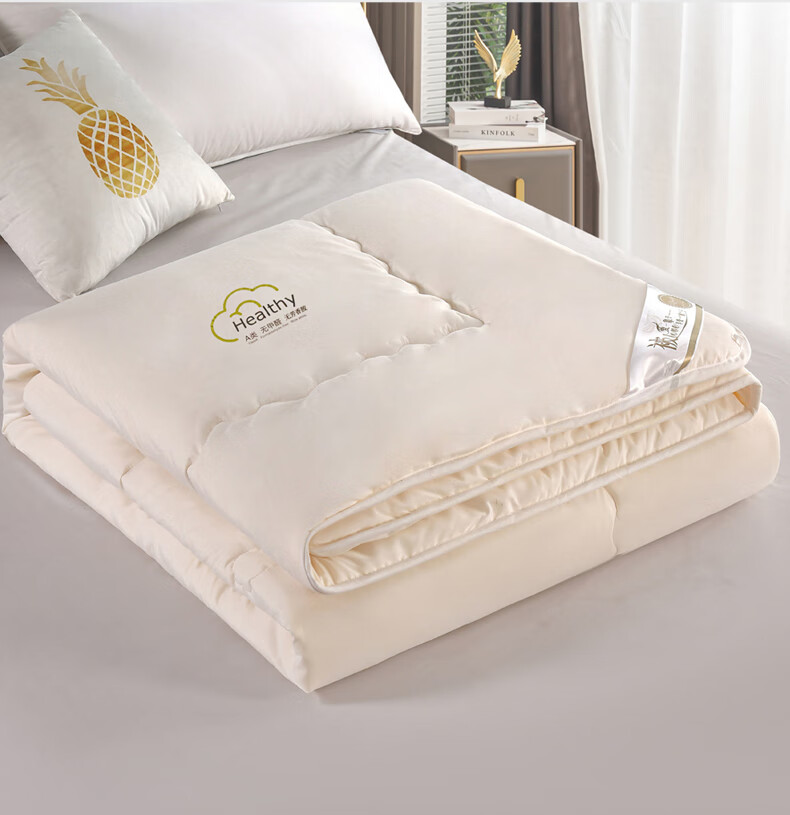 Grace Fiber Comforter, Single Bed for Students' Dormitory, Thickened Winter Quilt, 7 Jin (3.5 Kg), 150x200cm, Dark And Light Gray 8
