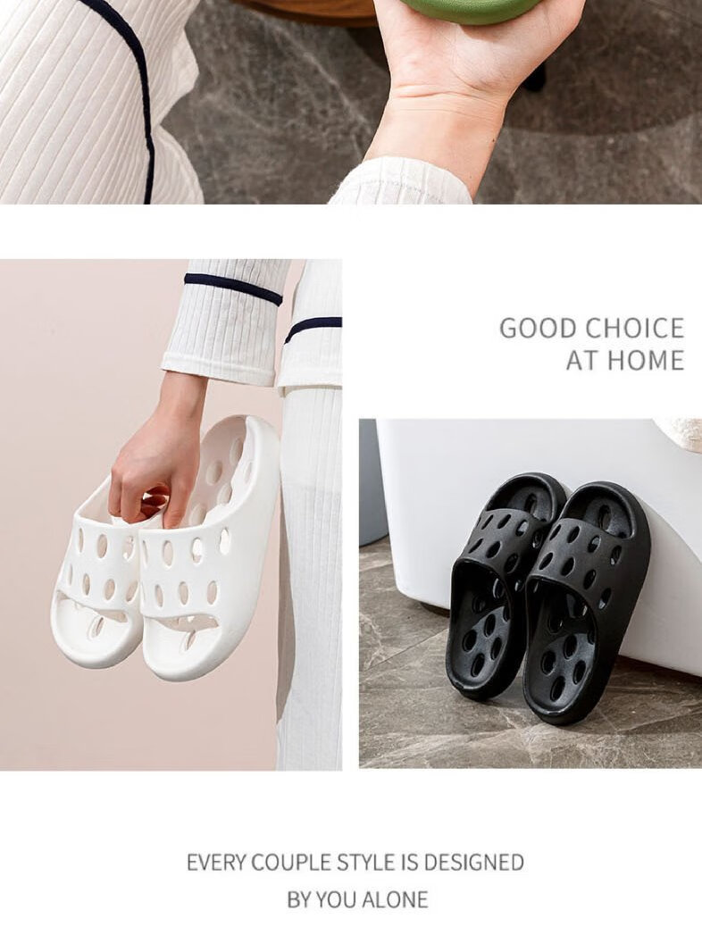 Huameijianbu Indoor And Outdoor Quick-Drying Draining Slippers, Thick-Soled Squishy Feel Non-Slip Sandals HM929 Yellow 40-41 15