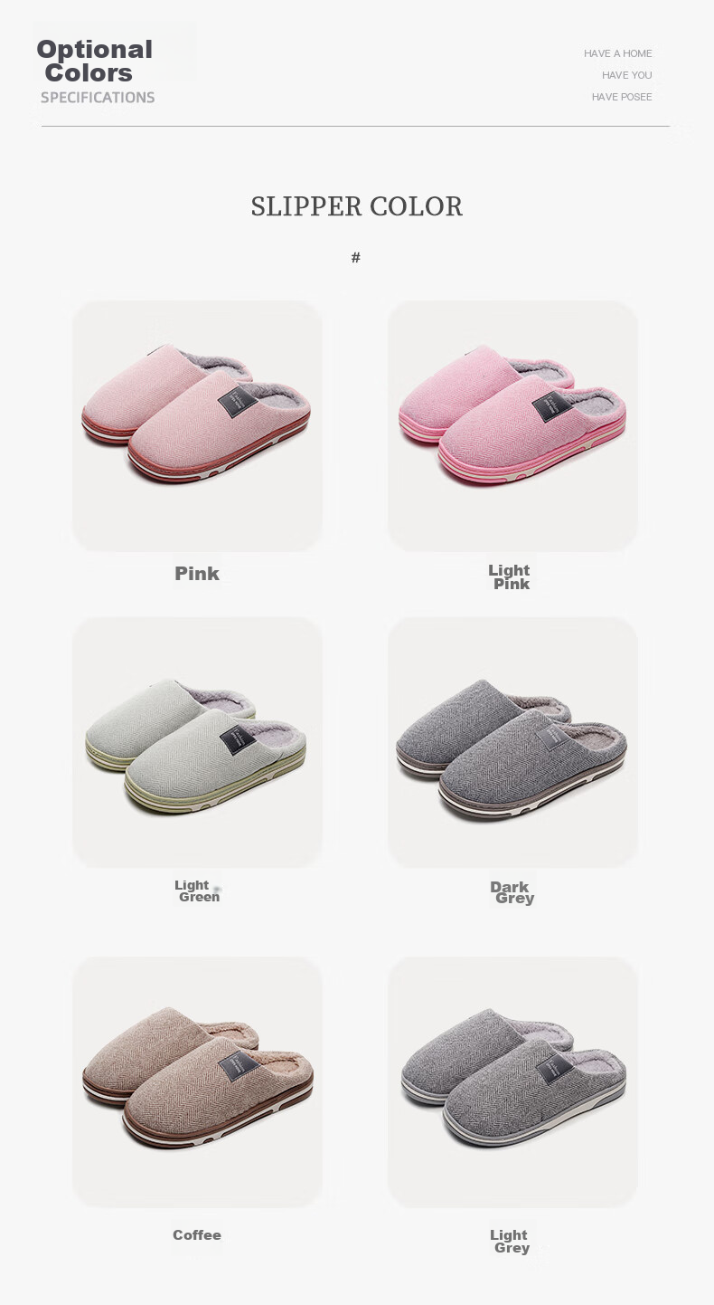 GUOLUOFEI Spring Men's Indoor Home Slippers, Women's Spring And All-Season Extra Large Size Home Slippers, Coffee Color, Size 40-41 3