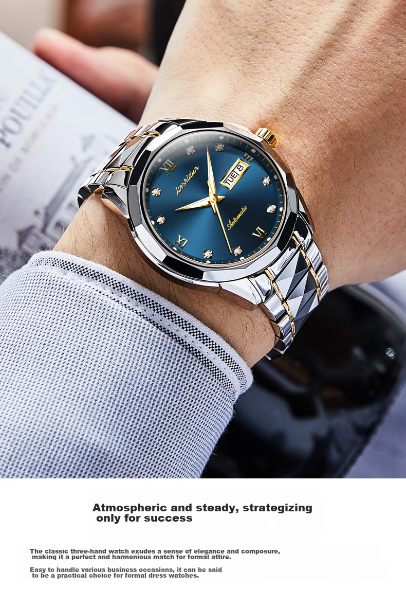 JIN SHI DUN Swiss Certified Authentic Men's Watch 26 New Automatic Mechanical Top Ten Famous Watches Birthday Gift for Husband 6