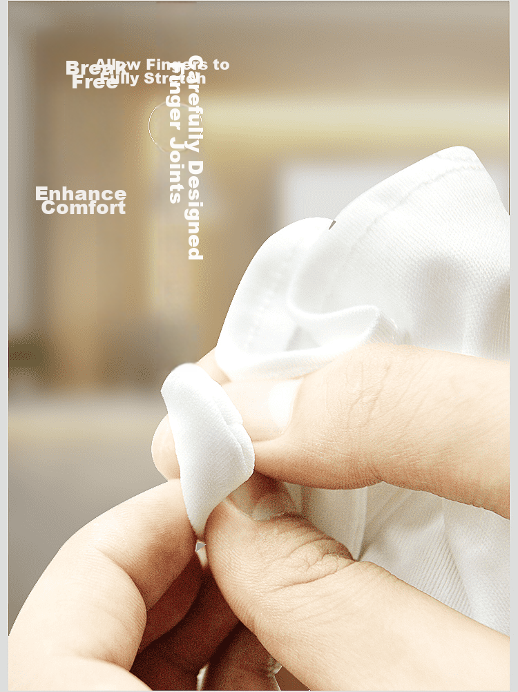 BAIGE White Gloves, Etiquette Gloves, Sweat-Proof, for Antiques, Military Parades, Driving, Thickened Labor Protection, Jewelry Performance, 12 Pairs 10