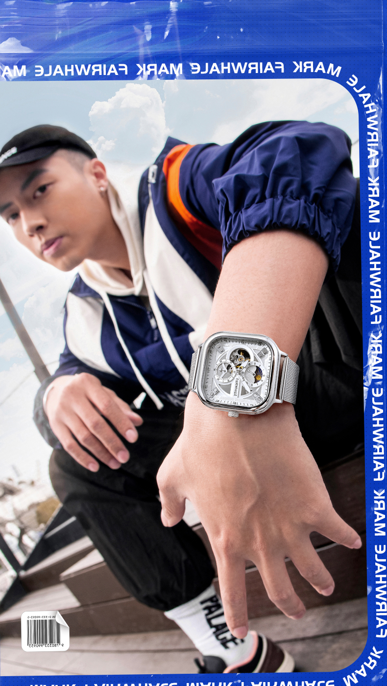 MARK FAIRWHALE Fully Automatic Mechanical Watch for Men, Students, Office Commute, 2026 New Model Wristwatch, Birthday Gift for Boyfriend 5