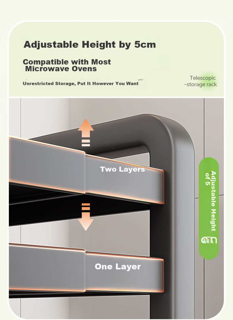Shuaishi Kitchen Storage Rack for Rice Cooker, Oven, Microwave Oven, Countertop Multi-Layer Kitchen Storage Shelf 5