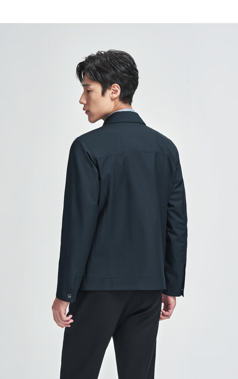 Goldlion Lingyun Jacket Spring Summer Easy-Care Three-Protection Casual Lapel Jacket Men Black XL 2