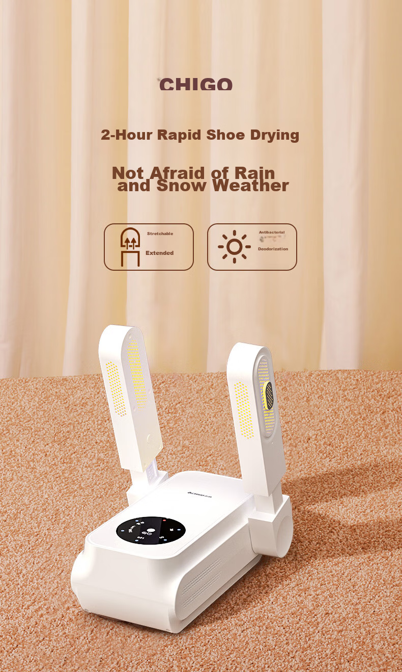 CHIGO Shoe Dryer, Warm Shoe Device, Timer with UV Light for Sterilization And Deodorization, Shoe Drying Machine, Shoe Baking Ove 4