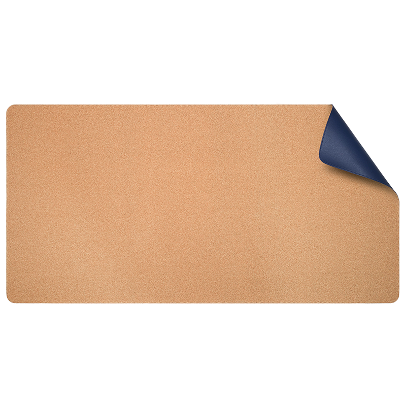 EXCO 1.4-Meter Cork Waterproof Leather Mouse Pad, Extra Large Desk Mat, Office Computer Writing Pad, Genuine Leather Tablecloth, Oversized Gaming Keyboard Pad, Charm Blue 9778