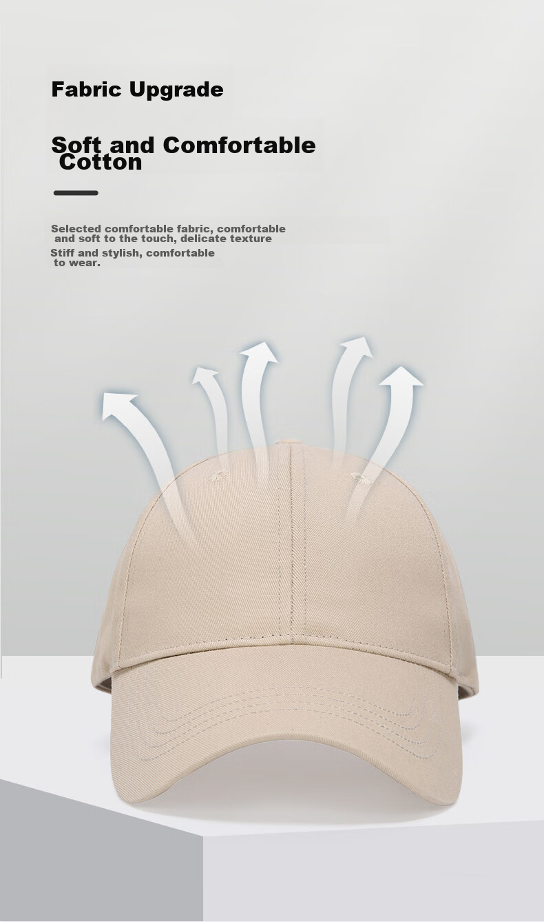 JEEP Men's Fashionable Baseball Cap, Couple Style, Simple Versatile Peaked Cap, Summer Casual Outdoor Sun Hat for Wome 6