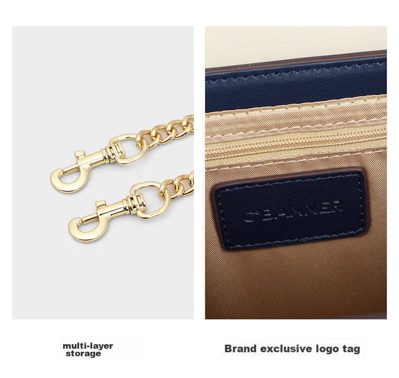 C.BANNER Leather Handbag for Women, Tote Bag, Shoulder Bag, Crossbody Light Luxury Chain Bag Brand Birthday Gift for Girlfriend on May 20 10