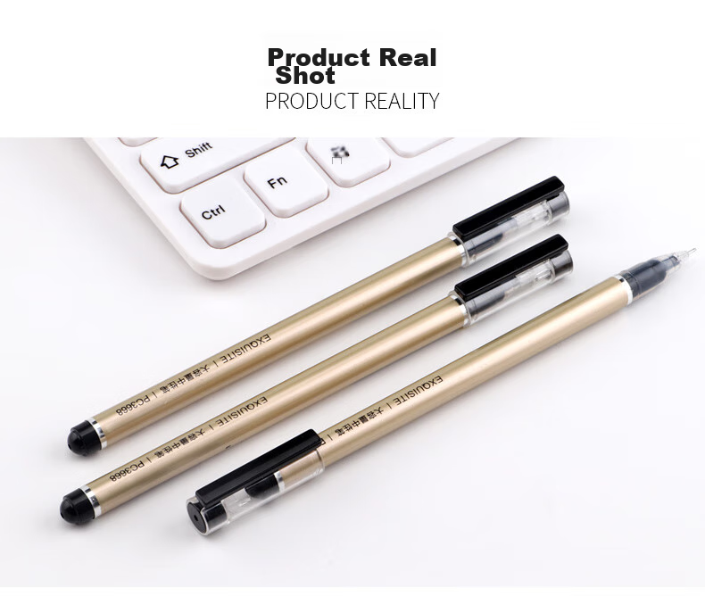 BAOKE PC3948A Full Needle Tube 0.5mm Black Gel Pen Student Exam Writing Office Signature Pen 12pcs/Box 9