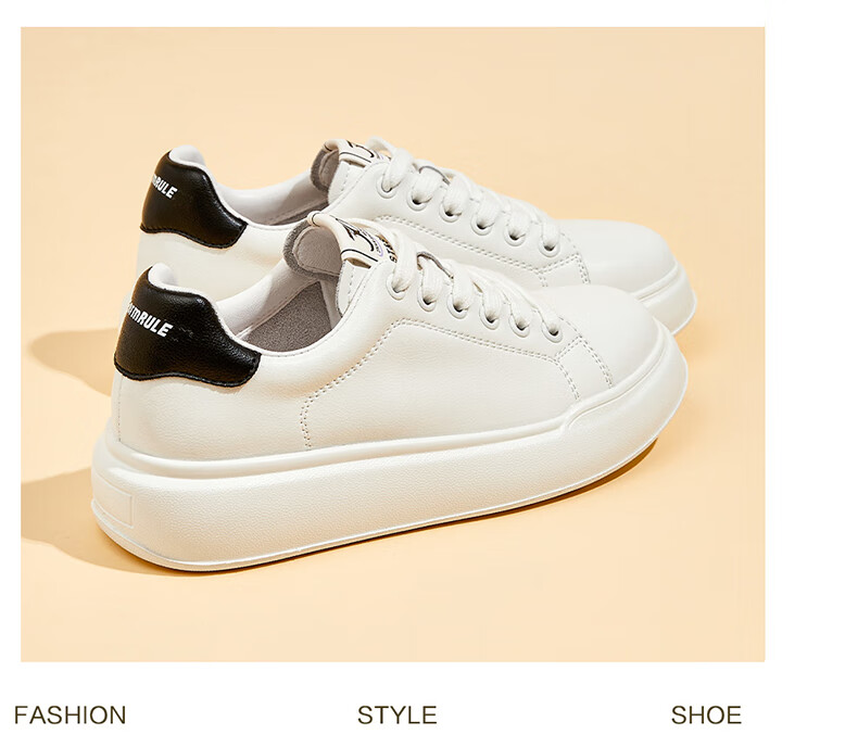 St&Sat Women's Classic Versatile Height-Increasing Thick-Soled Lightweight Soft-Bottom Casual Sneakers SS33112497 White 38 14