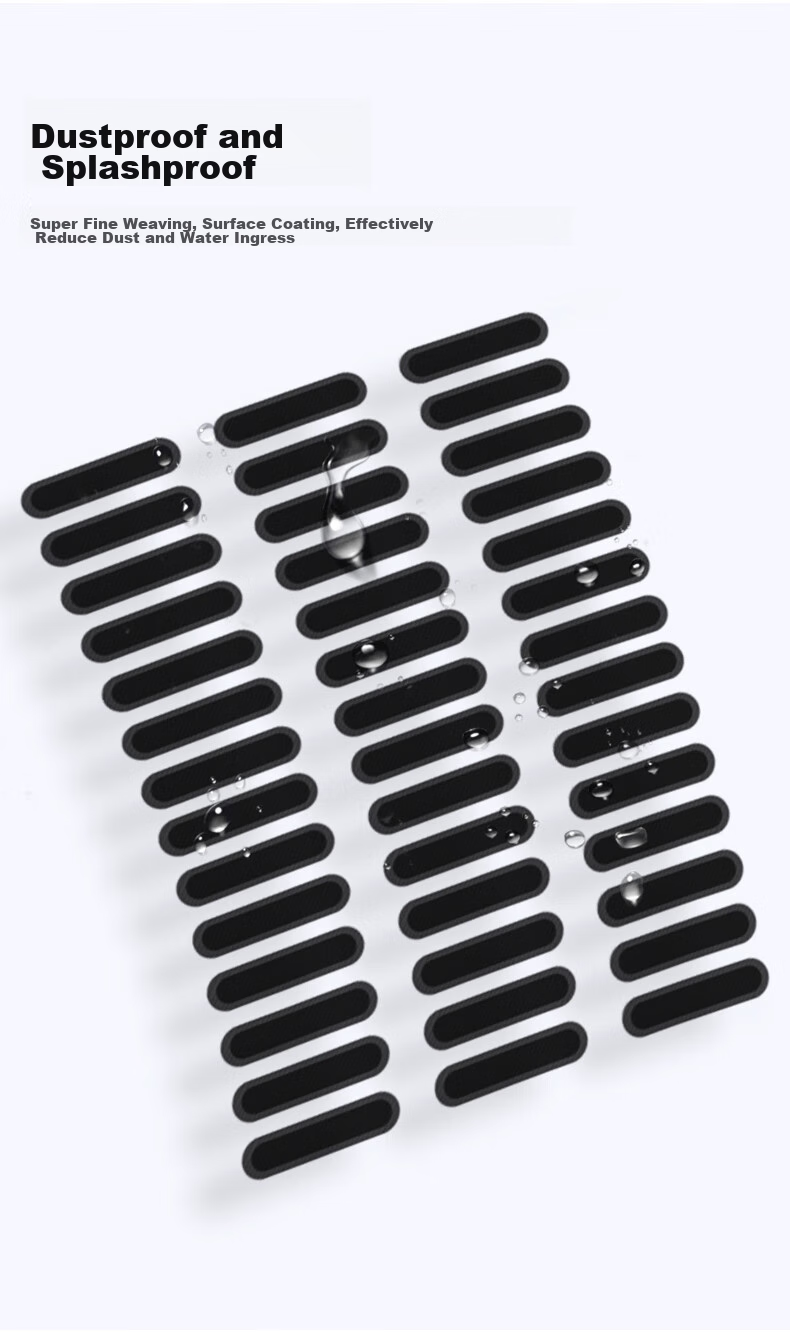Smorss Phone Speaker Hole Dust Cover, Loudspeaker Dust Sticker, Earphone Dust Cover, Charging Port Plug Earphone Mesh Sticker 2