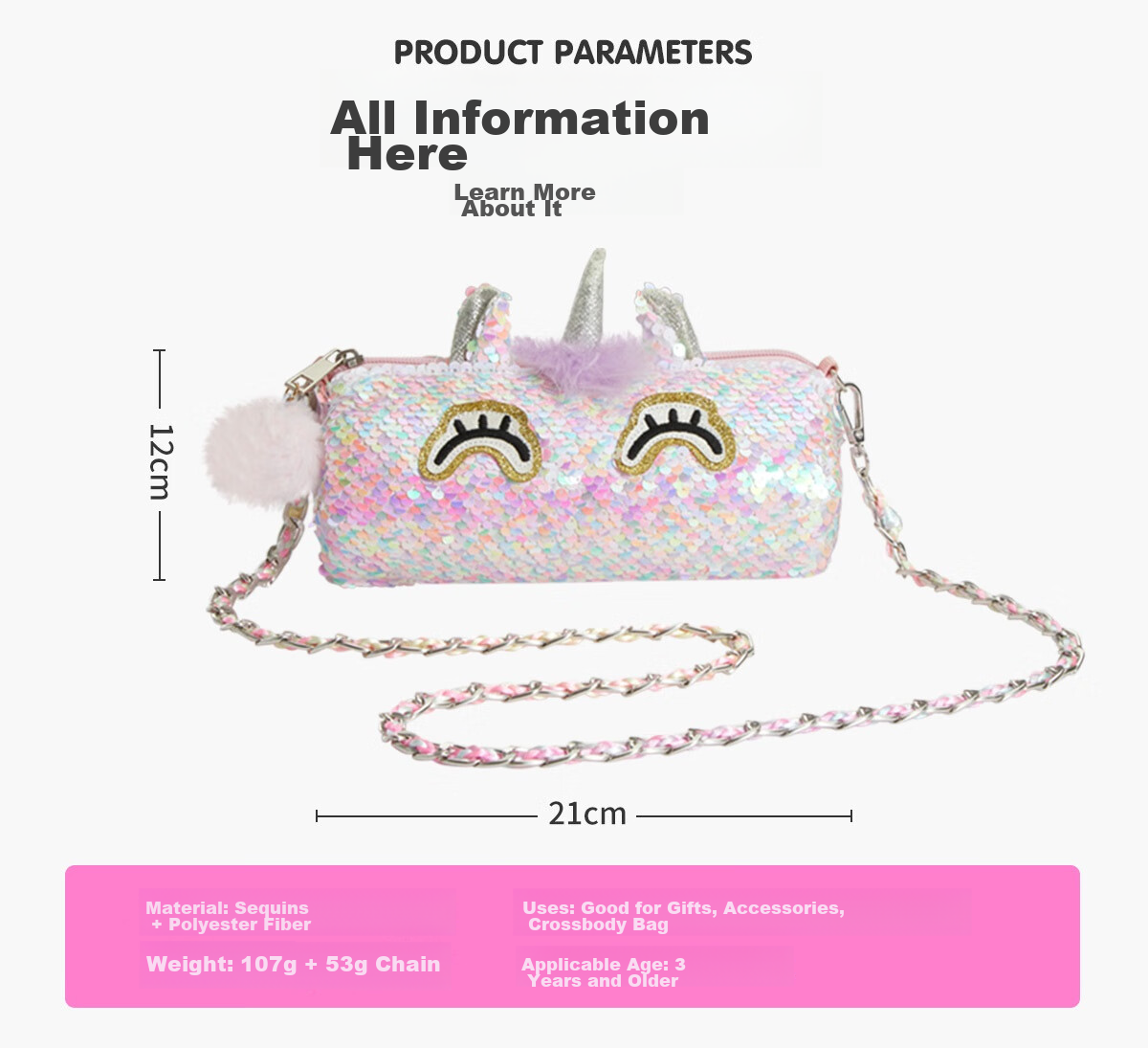 Liangpiandujiaoshou Crossbody Bag, Cute Fashionable Small Bag, Trendy Toy for Children, Girls' Handbag, Birthday Gift 4