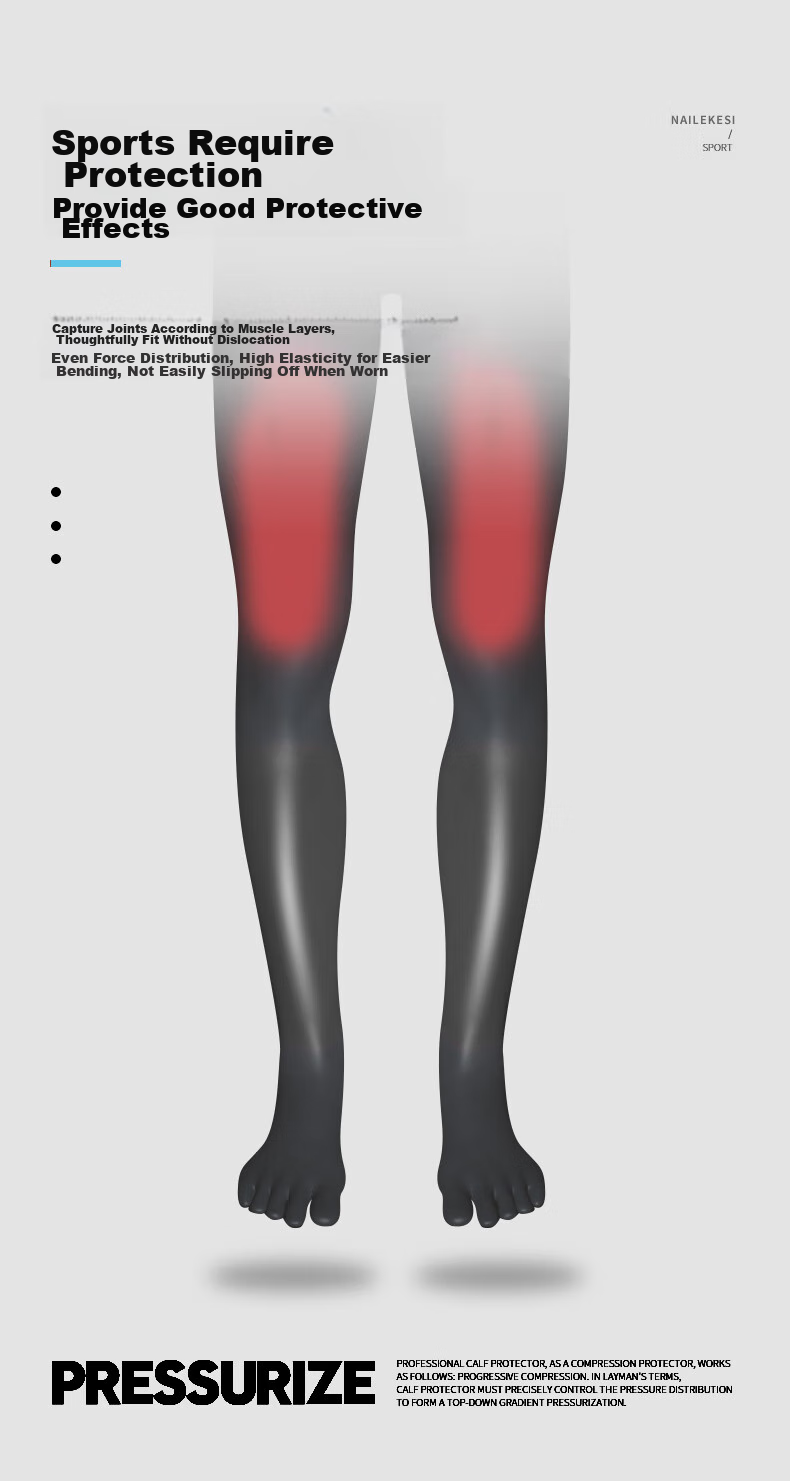 NAILEKESI N Thigh Support Leg Sleeves, Thigh Protectors, Sports Muscle Strain Bandages, Compression Bands, Warmth Retainers, One Size Fits All, 1 Pair 5
