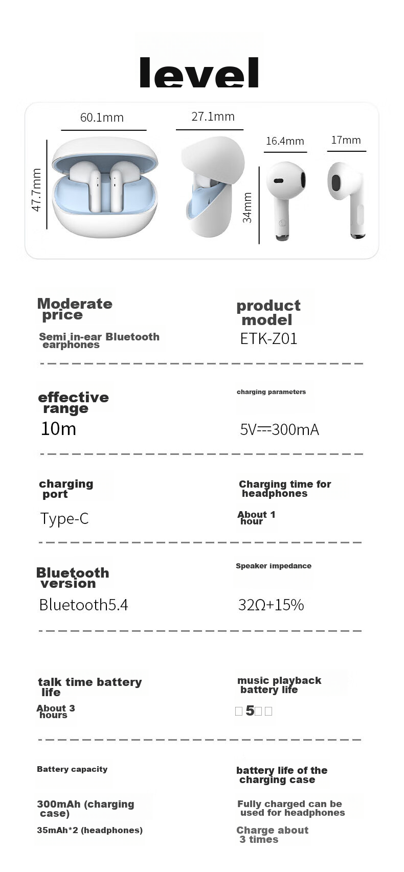 Lenovo Invests in Brand Yinengzhe Wireless Noise-Cancelling Bluetooth Earphones, In-Ear Gaming, Cycling, Music, Online Classes, Low Latency, High Sound Quality, Compatible with Android/iOS Phones, White 8