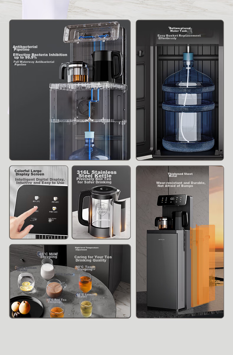 TRULIVA Tea Bar Machine, Home Water Dispenser, Multifunctional Office Standing Bottom-Loading Water Bottle, Fully Automatic Tea Bar Cabinet Integrated High-End Living Room Cooling And Heating Dual-Purpose 2026 New Model 3