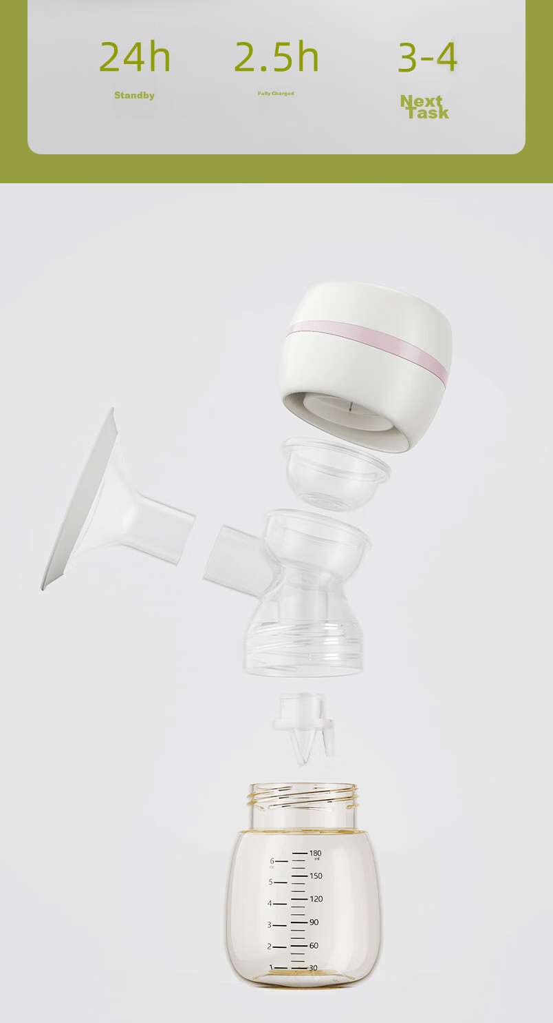 Missbaby Electric Breast Pump, Portable All-In Breast Pump, Milk Collector, High Suction Power, Fully Automatic Milk Extraction Machine 13