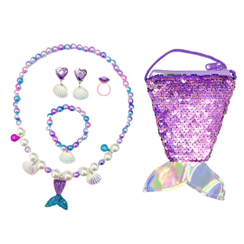 CHIMERA 6-Piece Mermaid Jewelry Set, Decorative Accessories for Children, Girls, And Young Women, Mid-Autumn Festival Gift