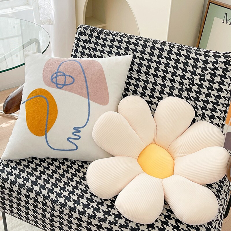 AVIVI Pillow Sofa Cushion Lumbar Support Headboard Backrest Car Seat Backrest Bay Window Waist Pad 45*45 Abstract Figure