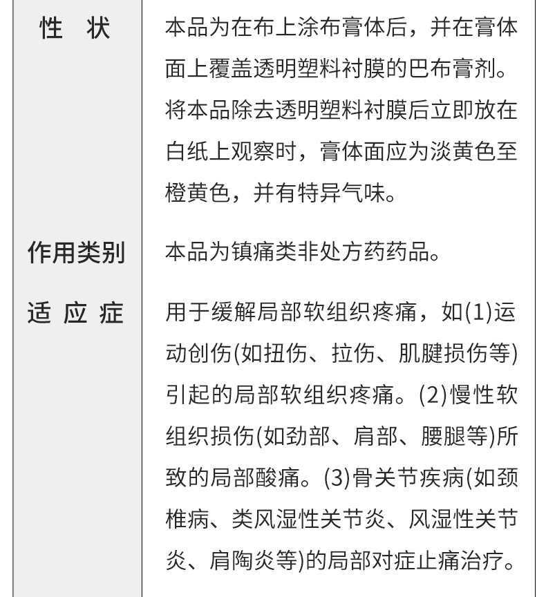 必艾得 吲哚美辛巴布膏 6片/袋 风湿必爱得引朵美辛软组织疼痛拉伤