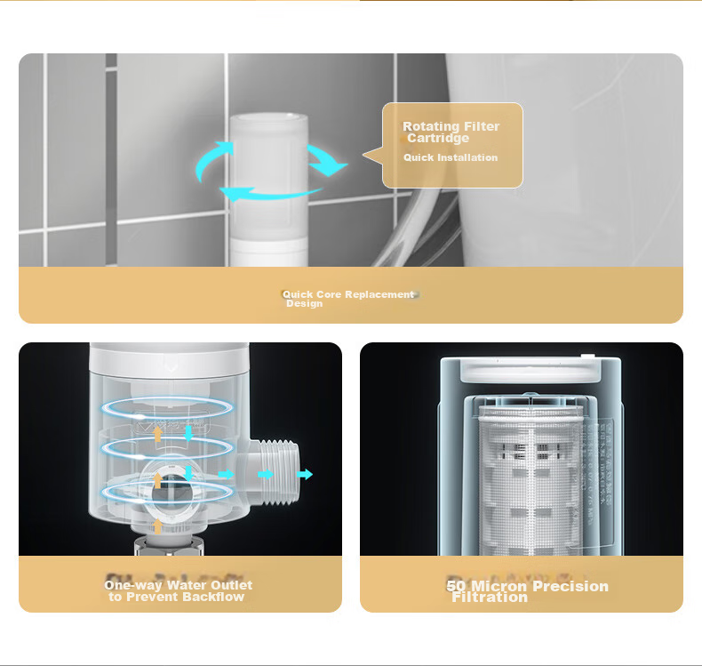 JOMOO Smart Toilet Pre-Filter, Household Waterless Tank Filter, Water Purification Filter, KD904-1111 3