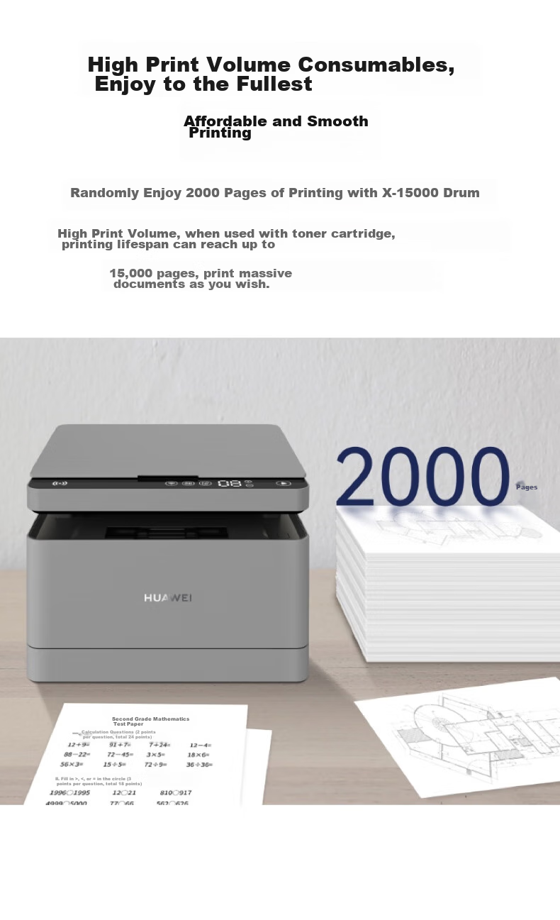 HUAWEI Bisheng X1 Pro HUAWEI Laser Printer for Black And White, Student Home Office Use, Printing Copying Scanning, Automatic Duplex, Compatible with HarmonyOS Laptops 12