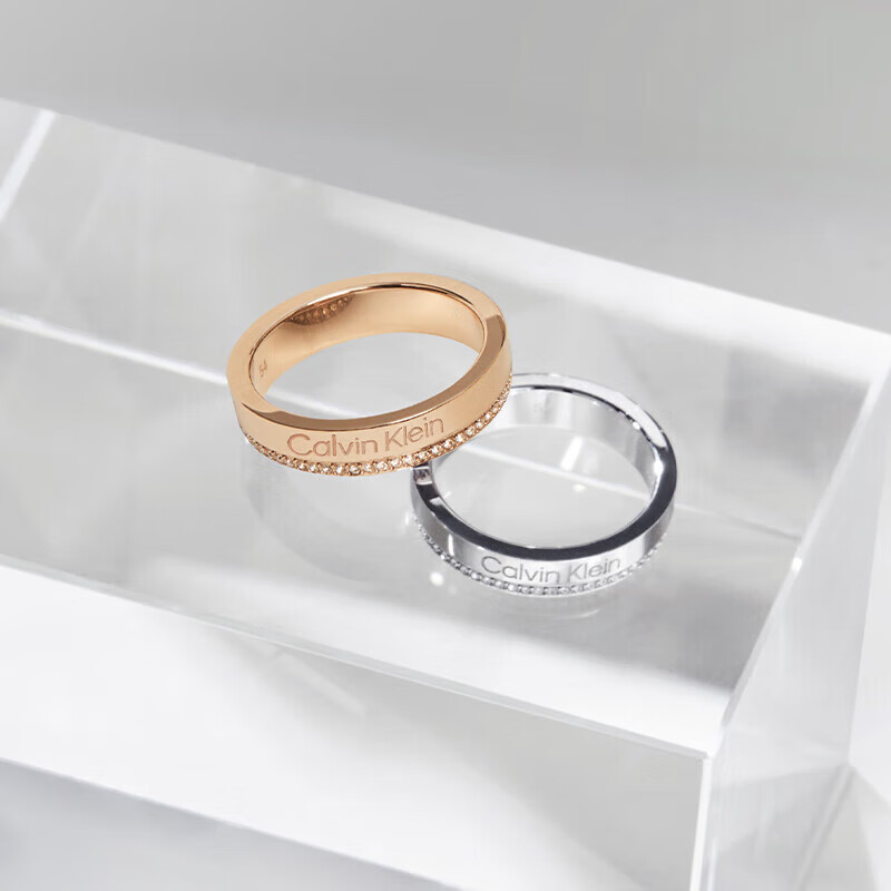 Calvin Klein CK Silver Women's Starry Sky Ring Couple Ring Gift for Girlfriend 35000200A New Year Gift