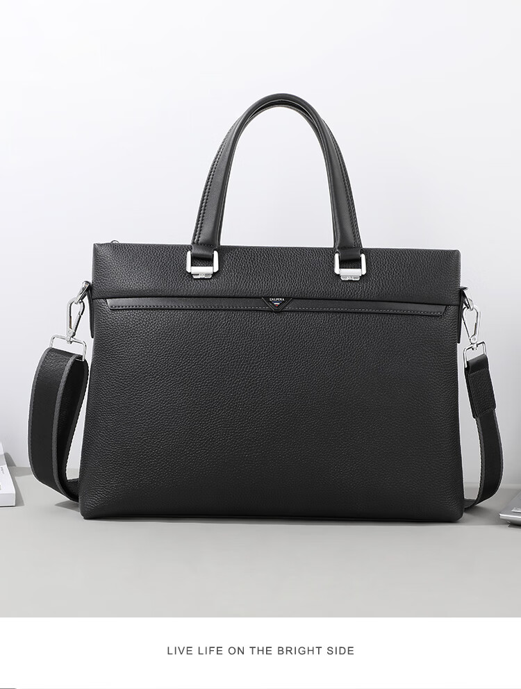L'ALPINA Italian Briefcase, Men's Leather Handbag, Laptop Business Crossbody Shoulder Bag 4