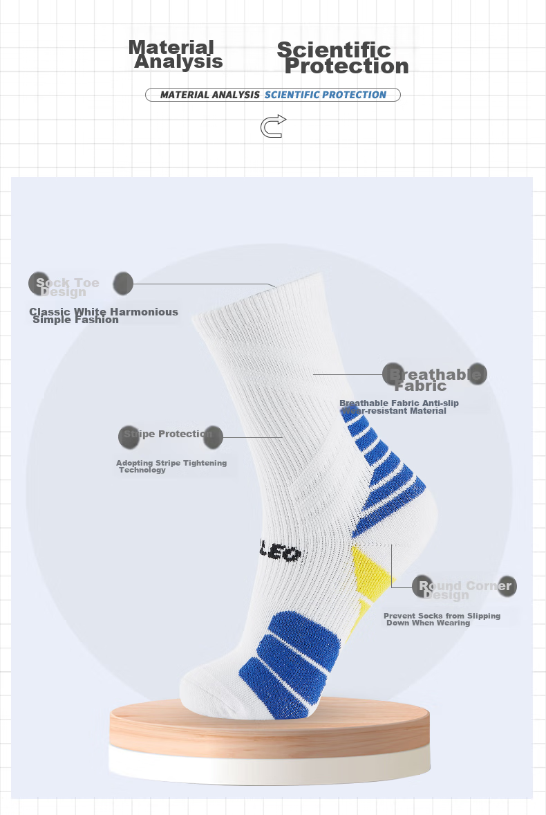 VICLeO Children's Mid-Calf Soccer Socks with Terry Bottom, Non-Slip Professional Running Sports Training Socks V621364 Blue S Size 3