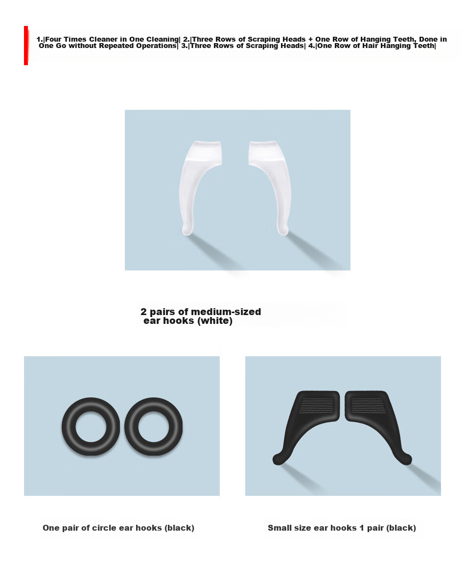 DRATRA Non-Slip Silicone Ear Hooks, Anti-Fall Eyeglass Temple Covers, Anti-Drop Glasses Leg Covers, Ear Hook Fixation Device, Ear Clip, Ear Back Accessories 9