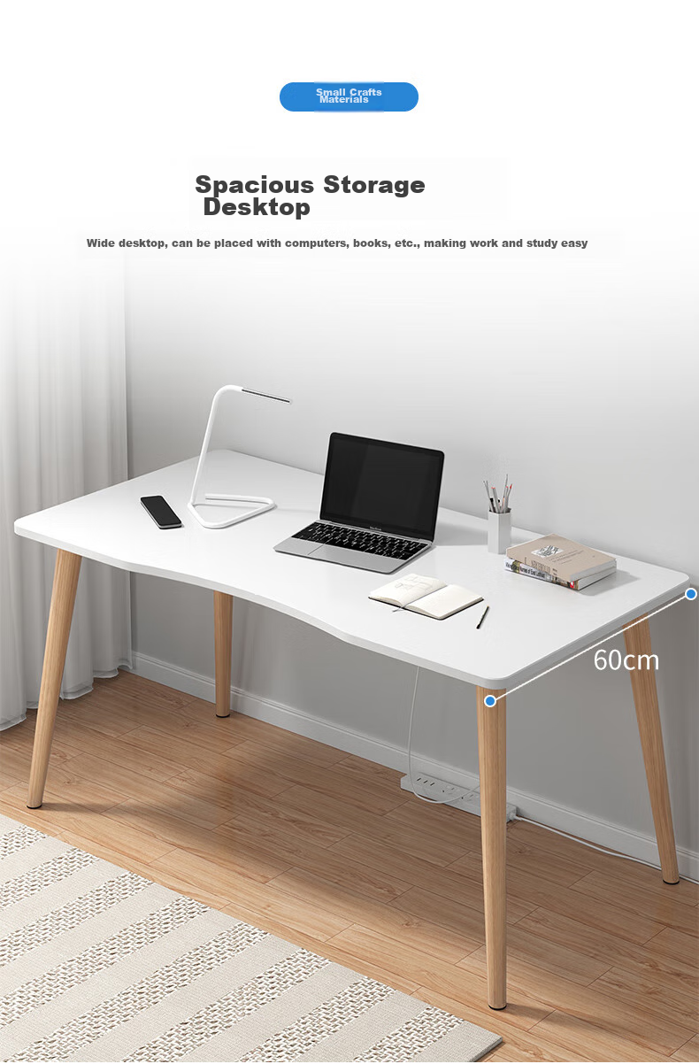 XIAOJIANGCAI Computer Desk, Desktop Laptop Simple Study Table, Home Office Workstation, Writing Desk for Bedroom And Study Room 3