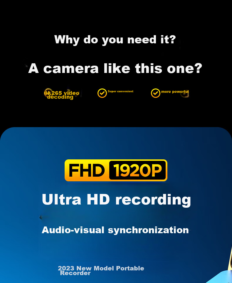 Yescool Camera S8, 32GB Action Camera, 14MP Photo And Video Recorder, Long Standby Time, Large Capacity, for Meetings, Training, Negotiations, Evidence Collectio 2