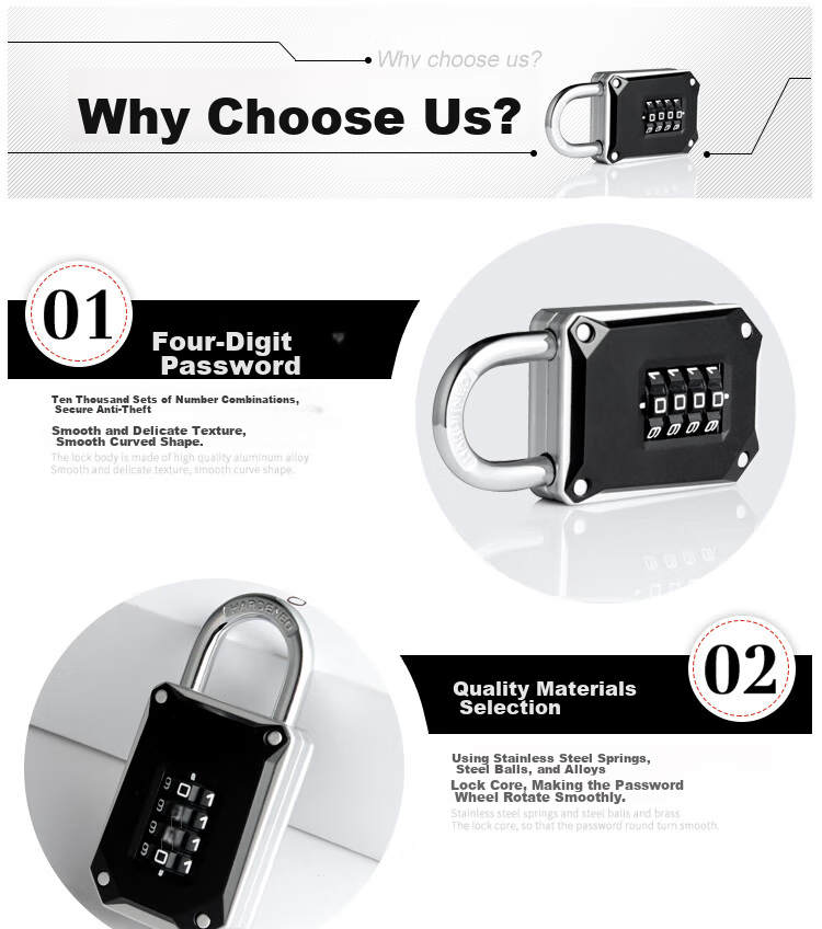 Aoben Password Lock Anti-Code Mixing, Car Padlock, Rust-Proof Door Lock for Indoor And Outdoor Use, Door Lock 7621 2