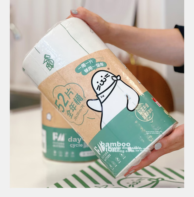FUTURE MATTERS FM Tianzhufiber Weekly Disposable Cleaning Cloth, 28*28cm, 20 Sheets/roll, Absorbent, Oil-Absorbing, Antibacterial, Formaldehyde-Free, Fluorescent Agent-Free 18