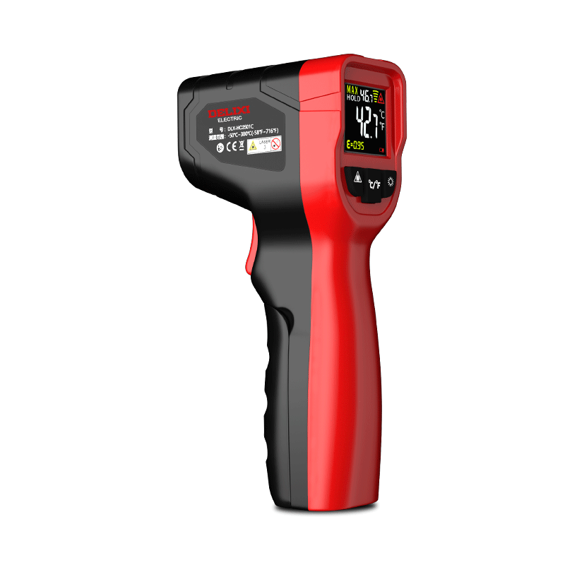 DELIXI ELECTRIC Temperature Gun, Industrial Infrared Thermometer, High-Precision Oil Thermometer, Kitchen Baking Water And Oil Temperature Gu