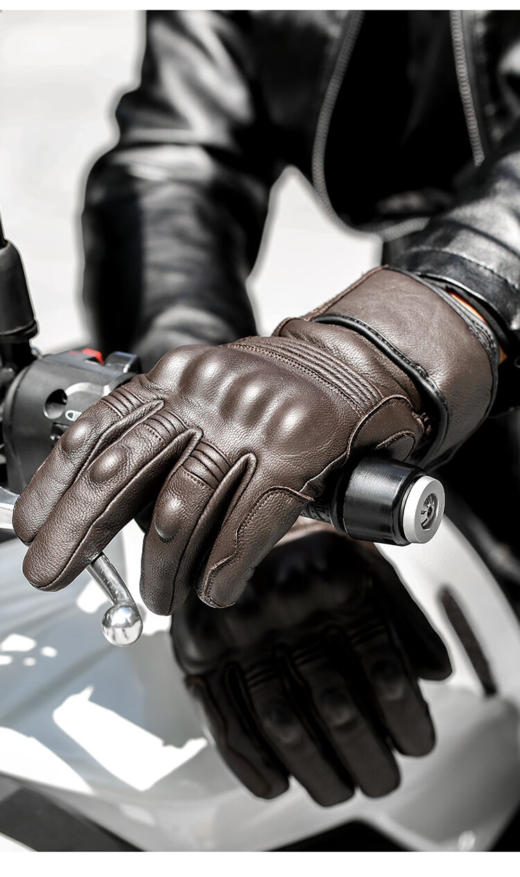 MOTOWOLF Motorcycle Gloves Riding Gloves Anti-Fall Genuine Sheepskin Summer Breathable Motorbike Off-Road Full Finger Unisex Four Seasons 14
