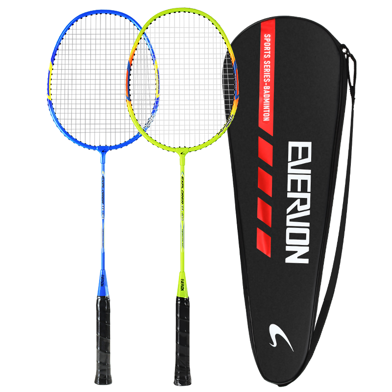 EVERVON Badminton Racket Set for Adults And Children, Beginner Training Rackets, Durable Pair of Rackets 300+301 with Shuttlecock Included