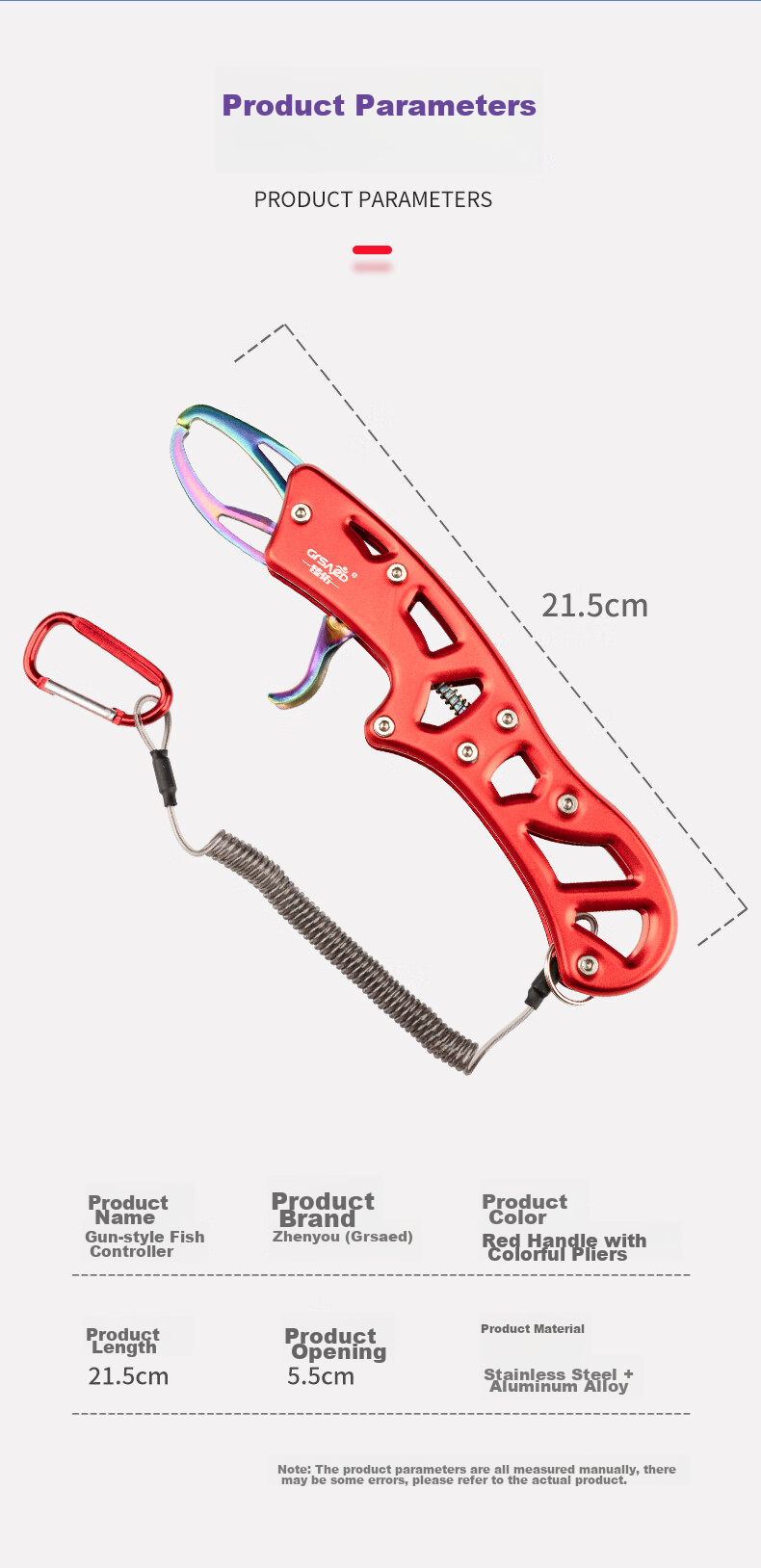 Grased (Grsaed) Fishing Eagle Model Fish Controller Aluminum Alloy Fish Controller Lure Pliers Fish Grabber Lure Pliers 10