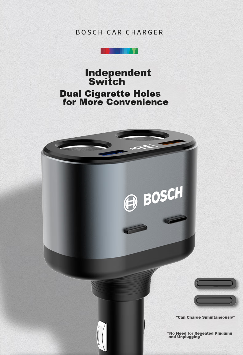 BOSCH PS700 Car Charger, Multi-Functional Car Cigarette Lighter Adapter, USB Car Charger with Fast Charging Functio 7