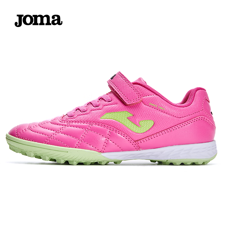 JOMA Soccer Shoes for Children, TF Turf Cleats for Boys And Girls, Youth And Elementary School Students, Classic Football Training Shoes, Rose Red, Size 33