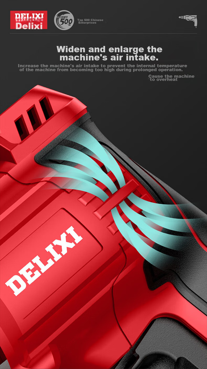 Deli Xidianqi 550W Electric Drill, AC Reversible Rotation, Household Power Tool, Multifunctional Handheld Electric Drill 24