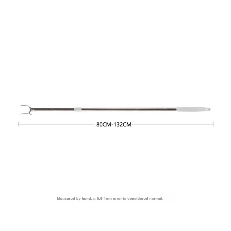 FK Clothes Drying Rack, Stainless Steel Thickened Clothes Fork Retrieval Rod, Extendable Non-Slip Alloy Fork Head