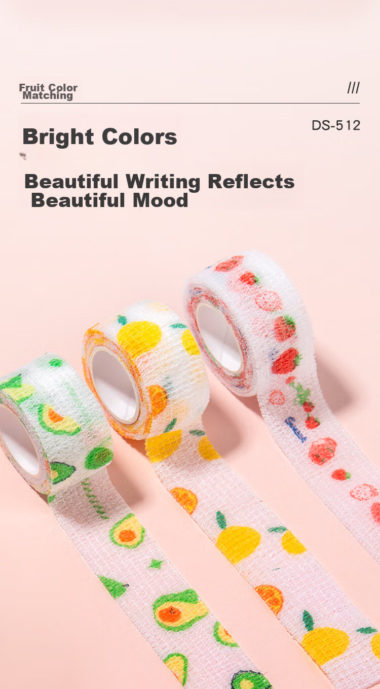 COMIX Student Writing Finger Protector Bandages, Non-Woven Fabric Anti-Abrasion Anti-Callus Self-Adhesive Elastic Breathable Bandages, Hand-Tearable Joint Finger Protectors, 3-Pack DS-512 4
