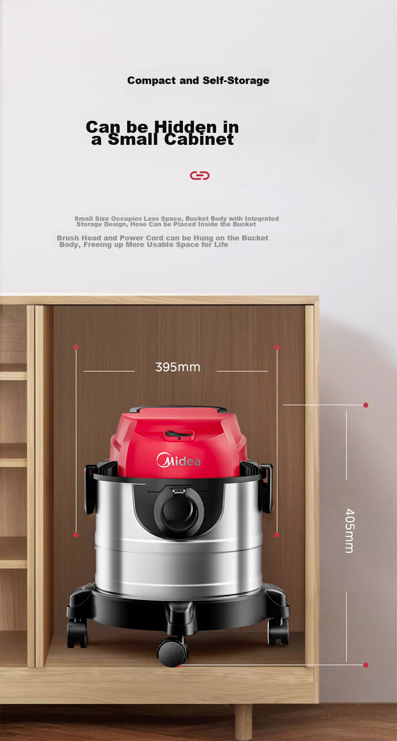 Midea 35L Drum Vacuum Cleaner Household Powerful Industrial Wet Dry Blower Large Capacity T6 18