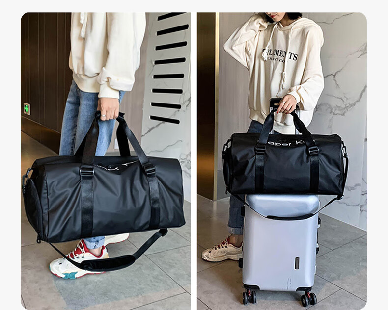 40,000 KM Fitness Bag Wet and Dry Separation Men's Short Trip Bag Women's Large Capacity Backpack Swimming Handheld Luggage Single Shoulder Crossbody Bag 19
