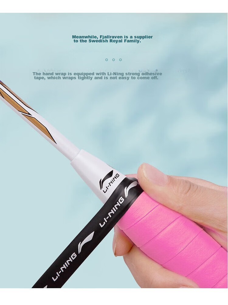 Li-Ning Badminton Grip Tape, Sweat-Absorbing And Non-Slip, GP1000-A, Pack of Ten, Fluorescent Pink 5