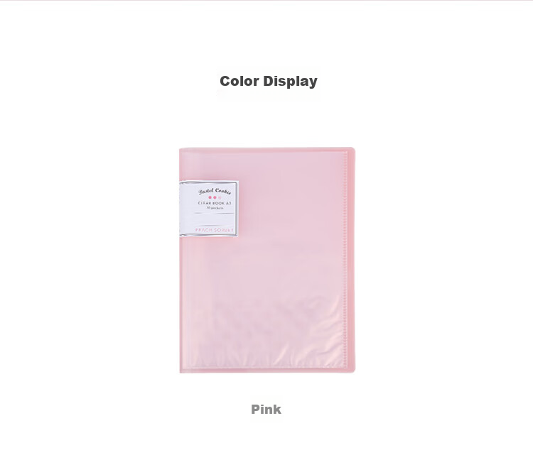 KOKUYO A3 Document Folder, Foldable File Organizer, Pastel Cookie Color, Student Exam Paper Folder, Pink, 20 Pockets, 1 Inner Sheet, WSG-CBCW28P3C Loose-Leaf Full Mesh, Low Price 4