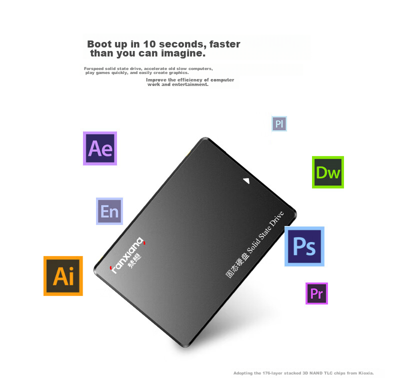 FANXIANG 256GB SSD Solid State Drive, SATA3.0 Interface, High-Speed Low-Power Consumption, Computer Upgrade Core Stable Component, FP325T 5